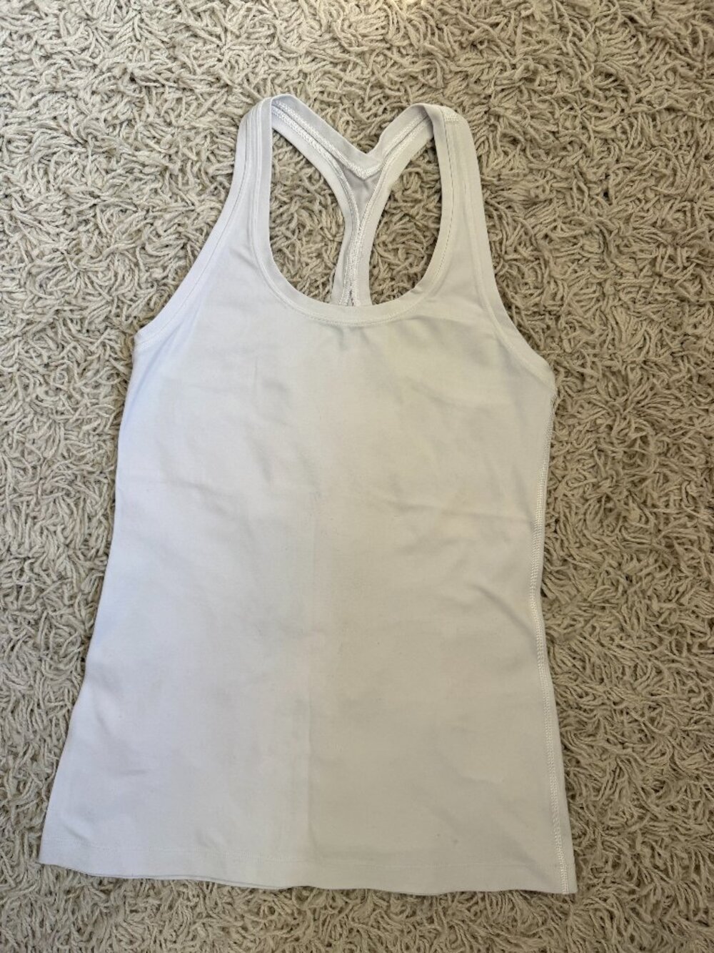 Lululemon Cool Racerback Tank Top - White - Size 6